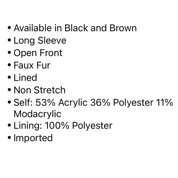 Fashion Nova Franchesca Fur Il Jacket Sz. L -Black - Picture 12 of 12